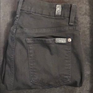 7 for All Mankind high waisted skinny black jeans